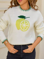 Lemon Round Neck Sweater