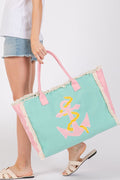 Anchor Fringe Oversize Fashion Tote
