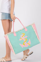 Anchor Fringe Oversize Fashion Tote