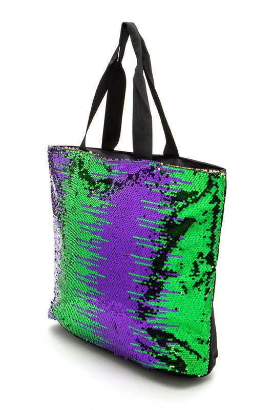Mardi Gras Sequins Tote