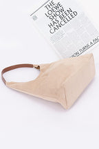 Faux Suede Oversize 2 In 1 Shoulder Bag