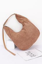 Faux Suede Oversize Shoulder Bag