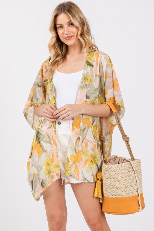 Faux Straw Summer Bucket Bag