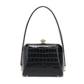 Small Croco Patent Leather Frame Satchel