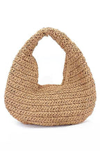 Faux Straw Summer Hobo Bag