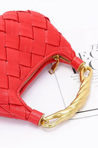 Textured Gold Bar Weaved Swing Bag