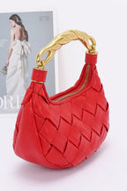 Textured Gold Bar Weaved Swing Bag