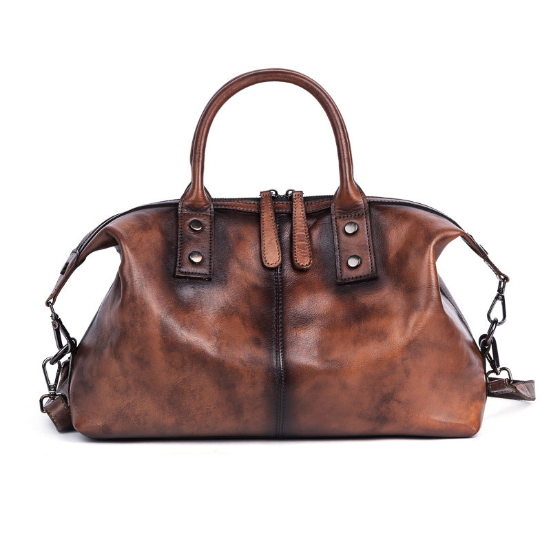 Vintage Full Grain Leather Women's Shoulder Bag