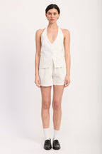 HIGH WAISTED PLEATED SHORTS