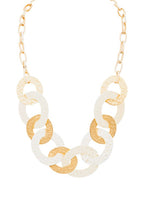 Textured Circle Plate Necklace