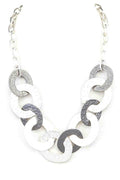 Textured Circle Plate Necklace