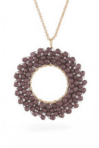 Beaded Hoop Pendant Necklace