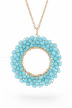Beaded Hoop Pendant Necklace