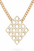 Laser Cut Argyle Pendant Necklace