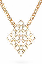 Laser Cut Argyle Pendant Necklace