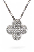 Crystal Clover Pendant Necklace Set