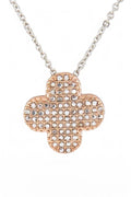 Crystal Clover Pendant Necklace Set