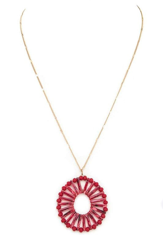 Beaded Pendant Necklace