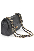 Quilted Twist Lock Classy Shoulder Bag