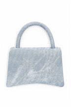 Sparkle Flower Top Handle Clutch Bag