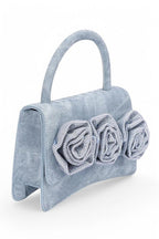 Sparkle Flower Top Handle Clutch Bag