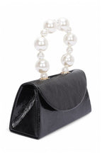 Pearl Handle Metallic Clutch Swing Bag