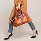 Vintage Full Grain Leather Women's Shoulder Bag