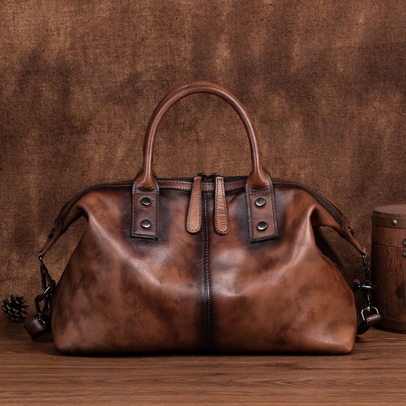 Vintage Full Grain Leather Women's Shoulder Bag