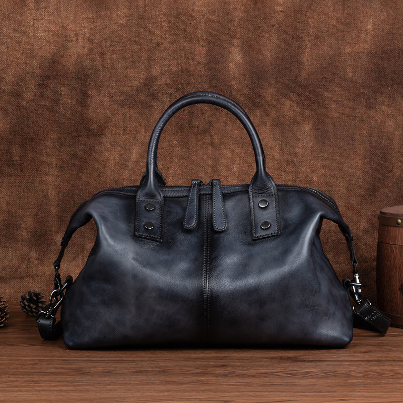 Vintage Full Grain Leather Women's Shoulder Bag