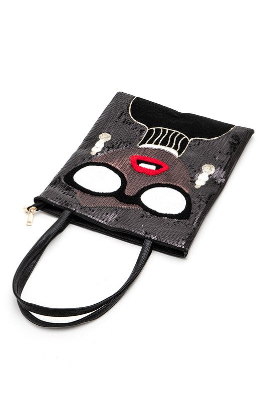Classy Girl Sequins Oversize Fashion Tote Bag