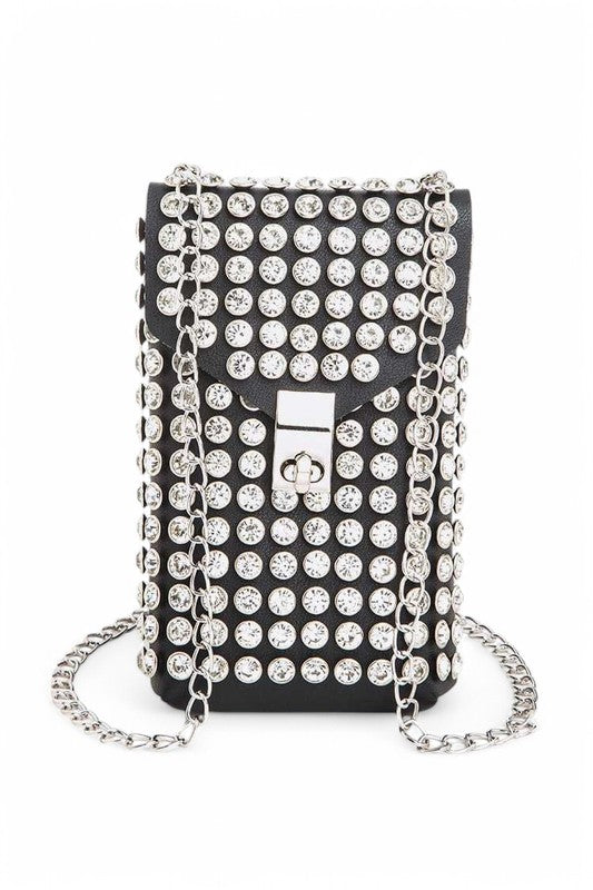 Crystal Studs Cellphone Convertible Bag