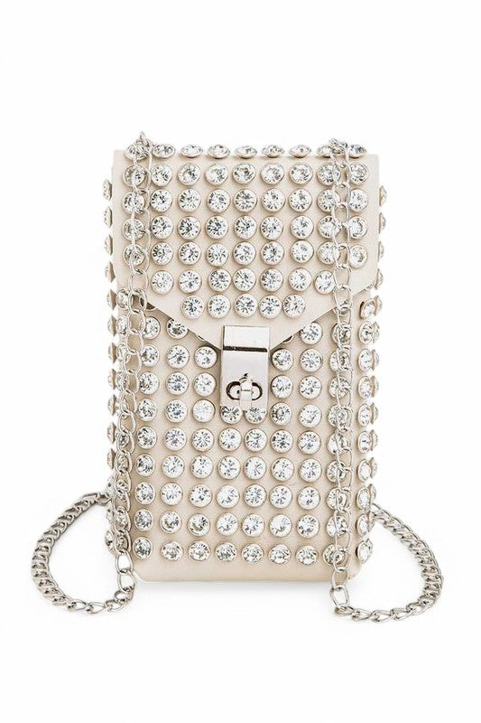 Crystal Studs Cellphone Convertible Bag
