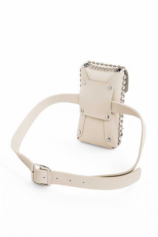 Crystal Studs Cellphone Convertible Bag
