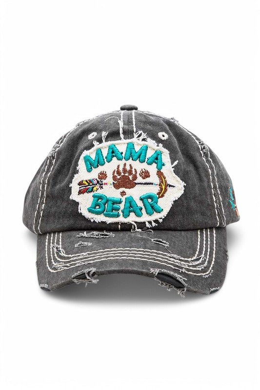 MAMA Bear Embroidered Vintage Cotton Cap