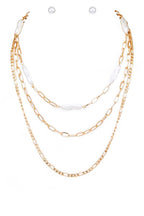 Pearl Station Layer Necklace