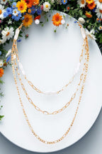 Pearl Station Layer Necklace