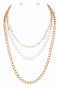 Layered Pearl Necklace Set