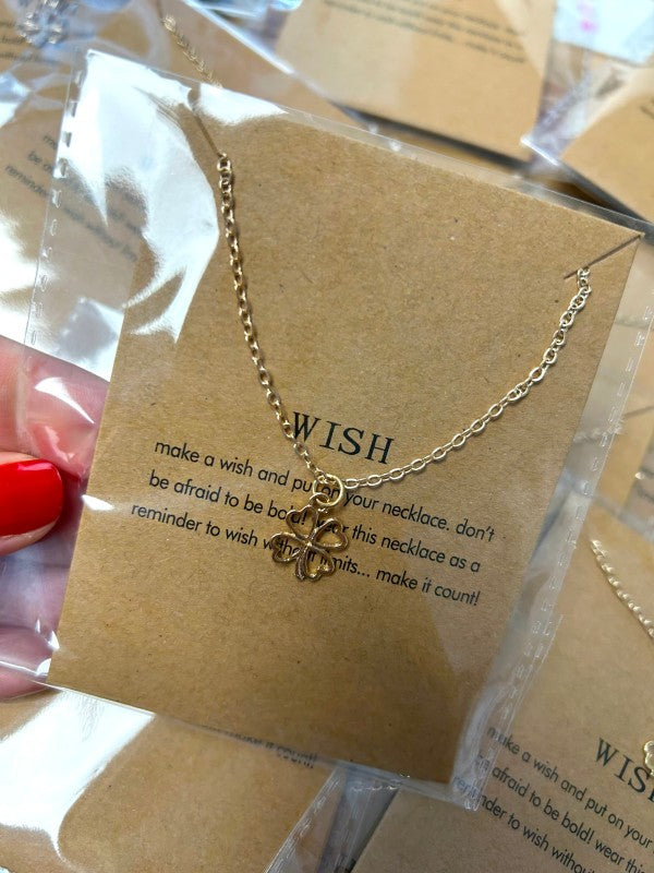 Gold Shamrock Dainty Necklace