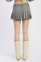 CARGO PLEATED MINI SKIRT