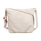 Multi Zip Crossbody Hobo with Flower Charm