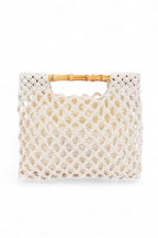 Crochet Bamboo Handle Summer Clutch