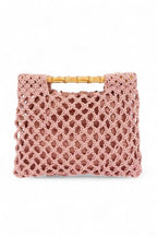 Crochet Bamboo Handle Summer Clutch