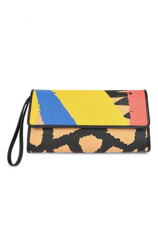 Artsy Printed Wristlet Clutch