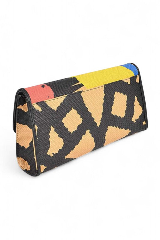 Artsy Printed Wristlet Clutch