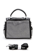 Rhinestone Studs Top Handle Fashion Bag