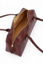 Croc Embossed Iconic Barrel Shoulder Bag