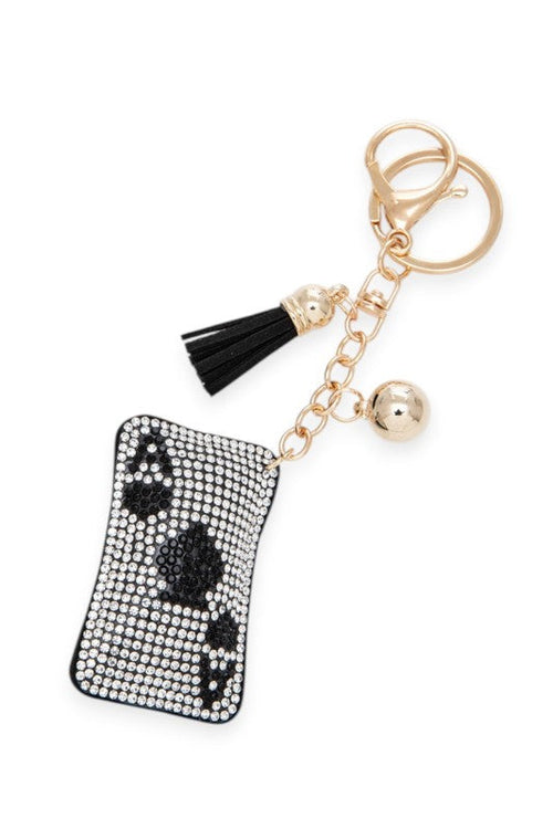 Ace Of Space Rhinestone Pillow Key Chain
