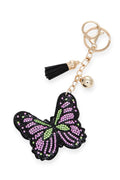 Butterfly Rhinestone Pillow Key Chain