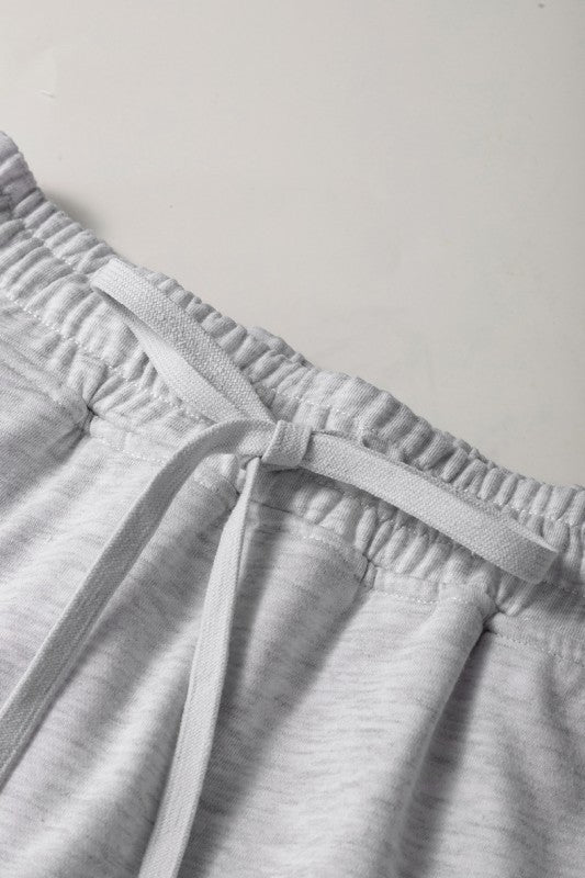 Drawstring Waistband Mini Skort with Pockets