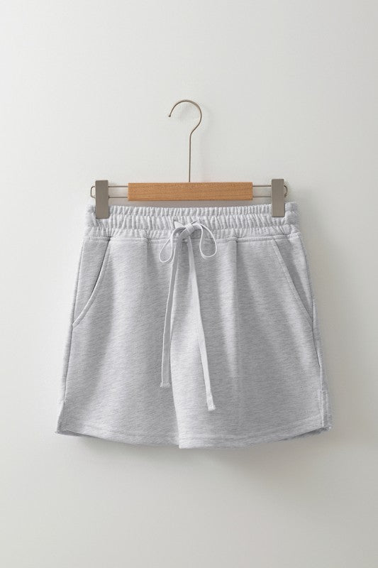 Drawstring Waistband Mini Skort with Pockets